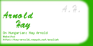 arnold hay business card